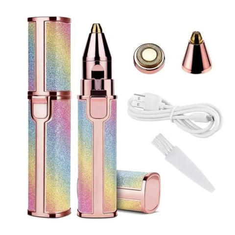 2 in 1 Rechargeable Eyebrow Trimmer & Facial Hair Remover