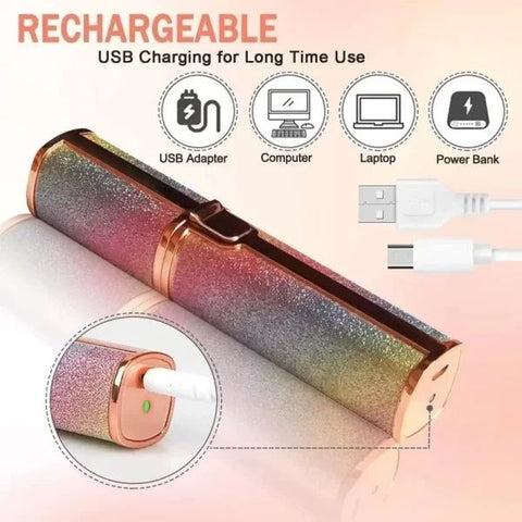 2 in 1 Rechargeable Eyebrow Trimmer & Facial Hair Remover